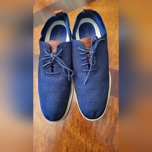 COLE HAAN ORIGINAL GRAND KNIT STITCH LITE NAVY BLUE OXFORDS 10.5